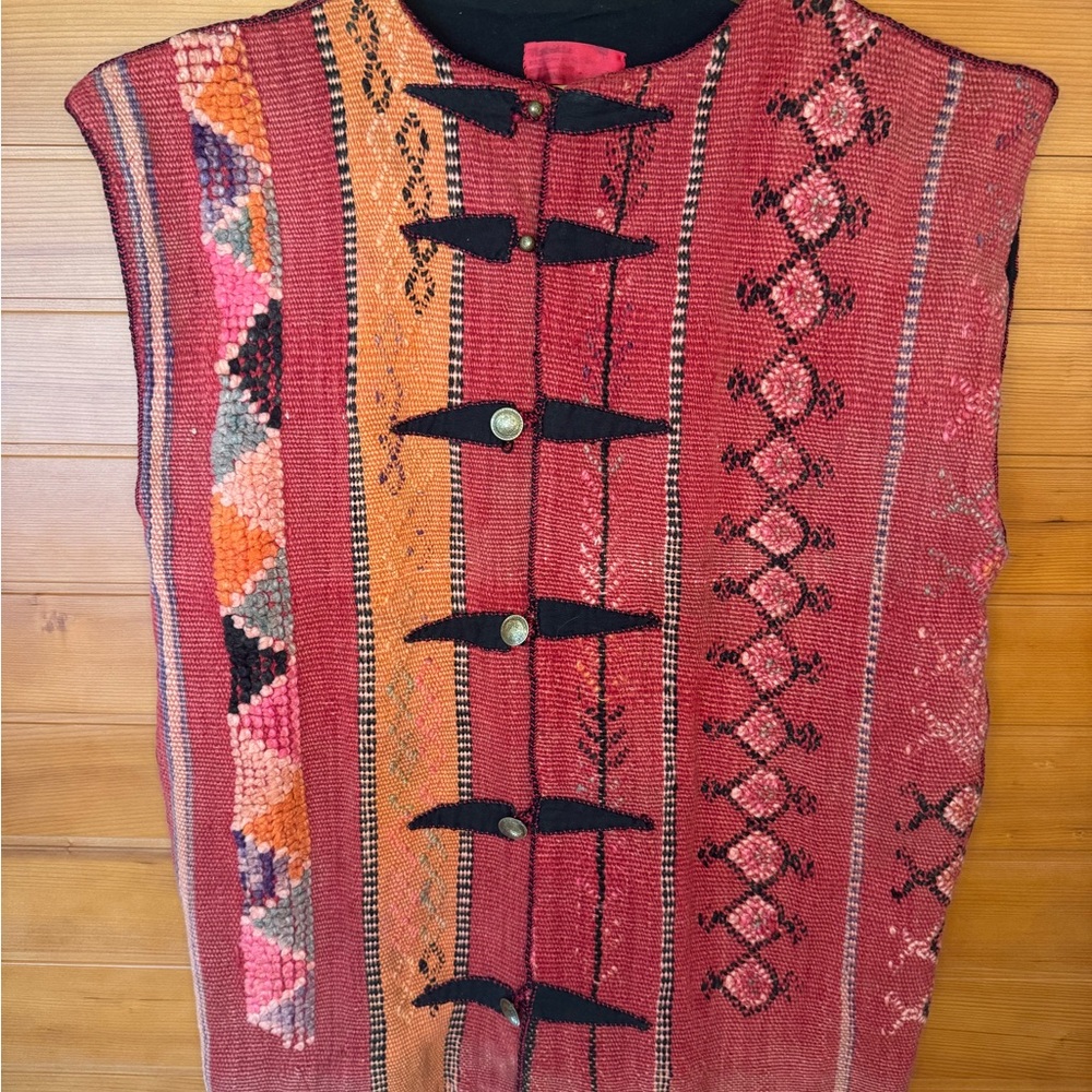 Vintage Handwoven Wool Vest